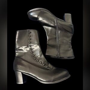 Victorian Goth black boots size 9